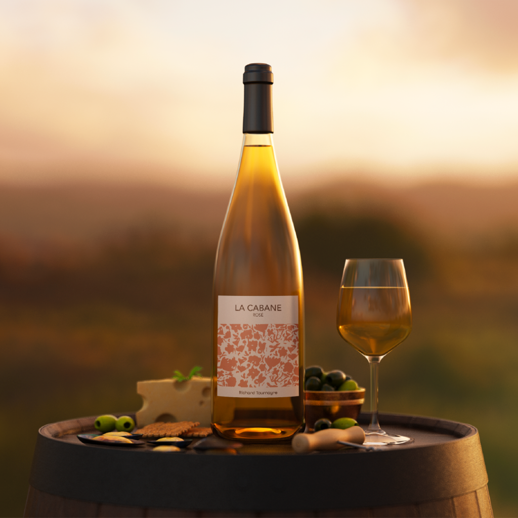 Etiquette vin La Cabane